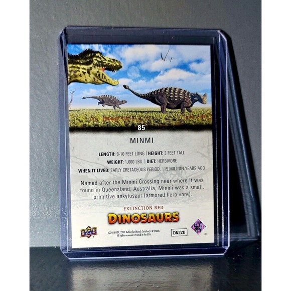 2015 Upper Deck Dinosaurs Minmi Extinction Red Parallel #85 Card - Picture 2 of 2